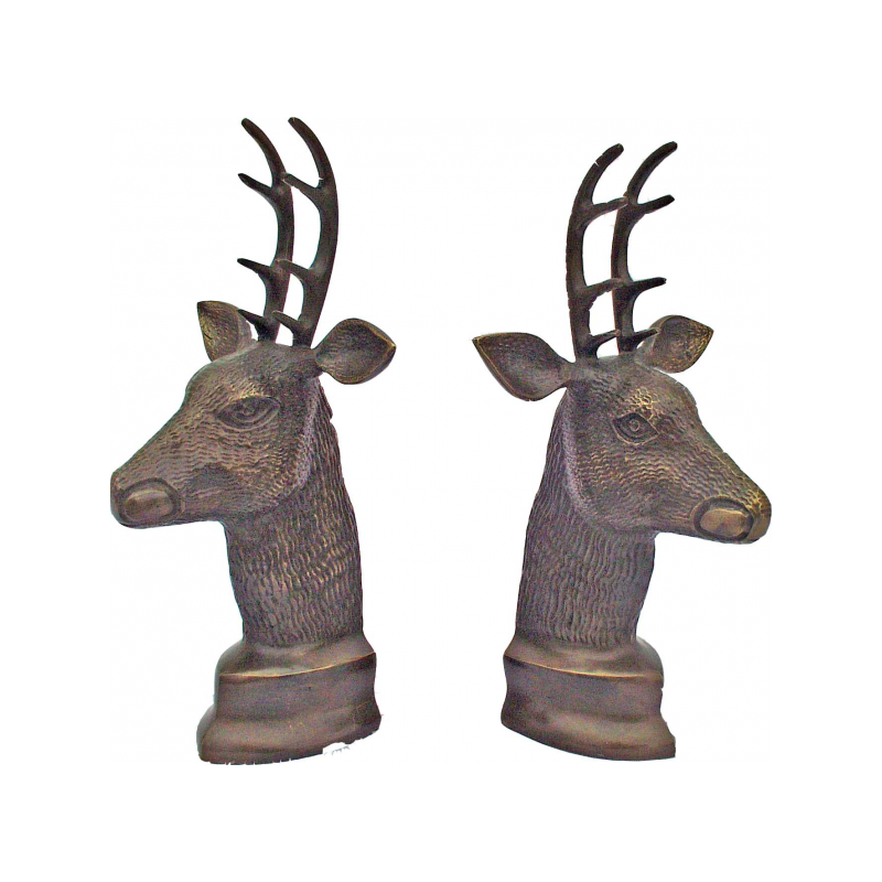 SOPORTA LIBROS PAREJA DE CABEZAS DE CIERVOS