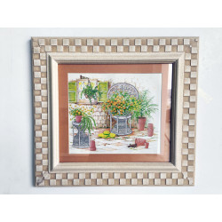 CUADRO LAMINA MOTIVO JARDIN CON FLORES