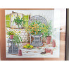 CUADRO LAMINA MOTIVO JARDIN CON FLORES