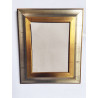 ESPEJO MOLDURA ANCHA ORO-PLATA CRISTAL BISELADO