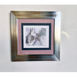 CUADRO LAMINA CALLE MARCO PLATEADO
