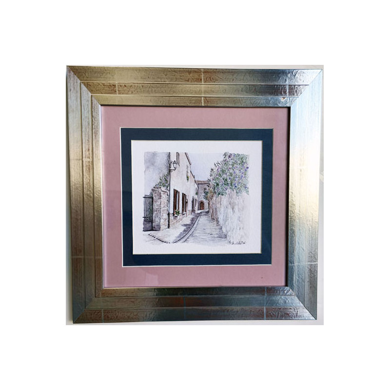 CUADRO LAMINA CALLE MARCO PLATEADO