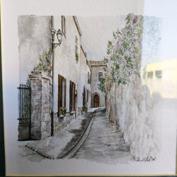 CUADRO LAMINA CALLE MARCO PLATEADO