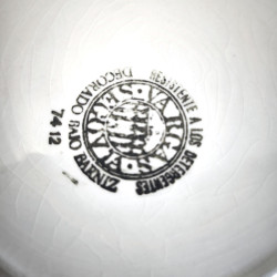 PLATO DECORADO AZUL DE CERAMICA