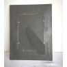 PORTA FOTOGRAFÍAS DE MADERA PLATEADO RAYADO DE 30 X 25 CM