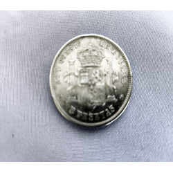 6 MONEDAS DE PLATA DE 5 PESETAS DE ALFONSO XII