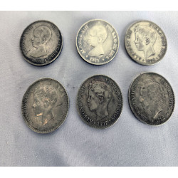 6 MONEDAS DE CINCO PESETAS...