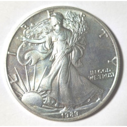 1 DOLAR DE ESTADOS UNIDOS EN PLATA AÑO 1989