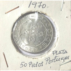 MONEDA DE 50 ESCUDOS EN PLATA DE PORTUGAL