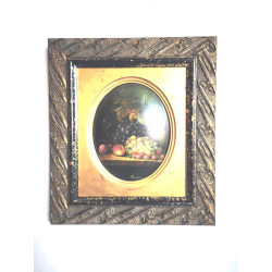 CUADRO BODEGON FRUTAS OVALADO CURVADO