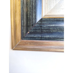 CUADRO LAMINA Y CRISTAL BAÑISTAS EN LA PLAYA