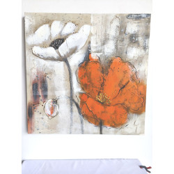 PAREJA DE CUADROS FLORES GRANDES