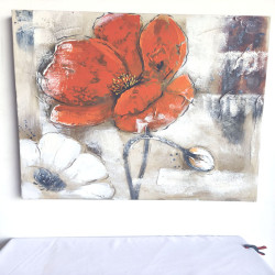 PAREJA DE CUADROS FLORES GRANDES