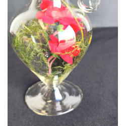 PAREJA DE JARRAS DE CRISTAL SOPLADO PEQUEÑAS