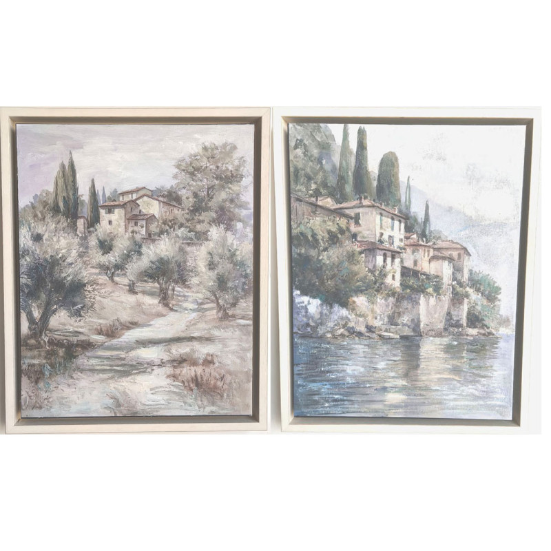 PAREJA DE CUADROS RETOCADOS PAISAJE
