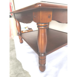 MESA  LATERAL CUADRADA DE CEREZO MAZIZO