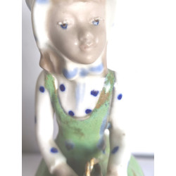 FIGURA DE PORCE LANA DE COLOR VERDE