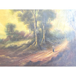 CUADRO PAISAJE REALIZADO TIPO ANTICUARIO