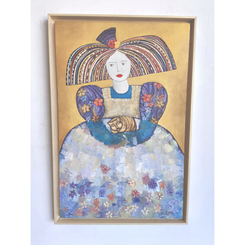 CUADRO PINTADO MOTIVO MENINAS